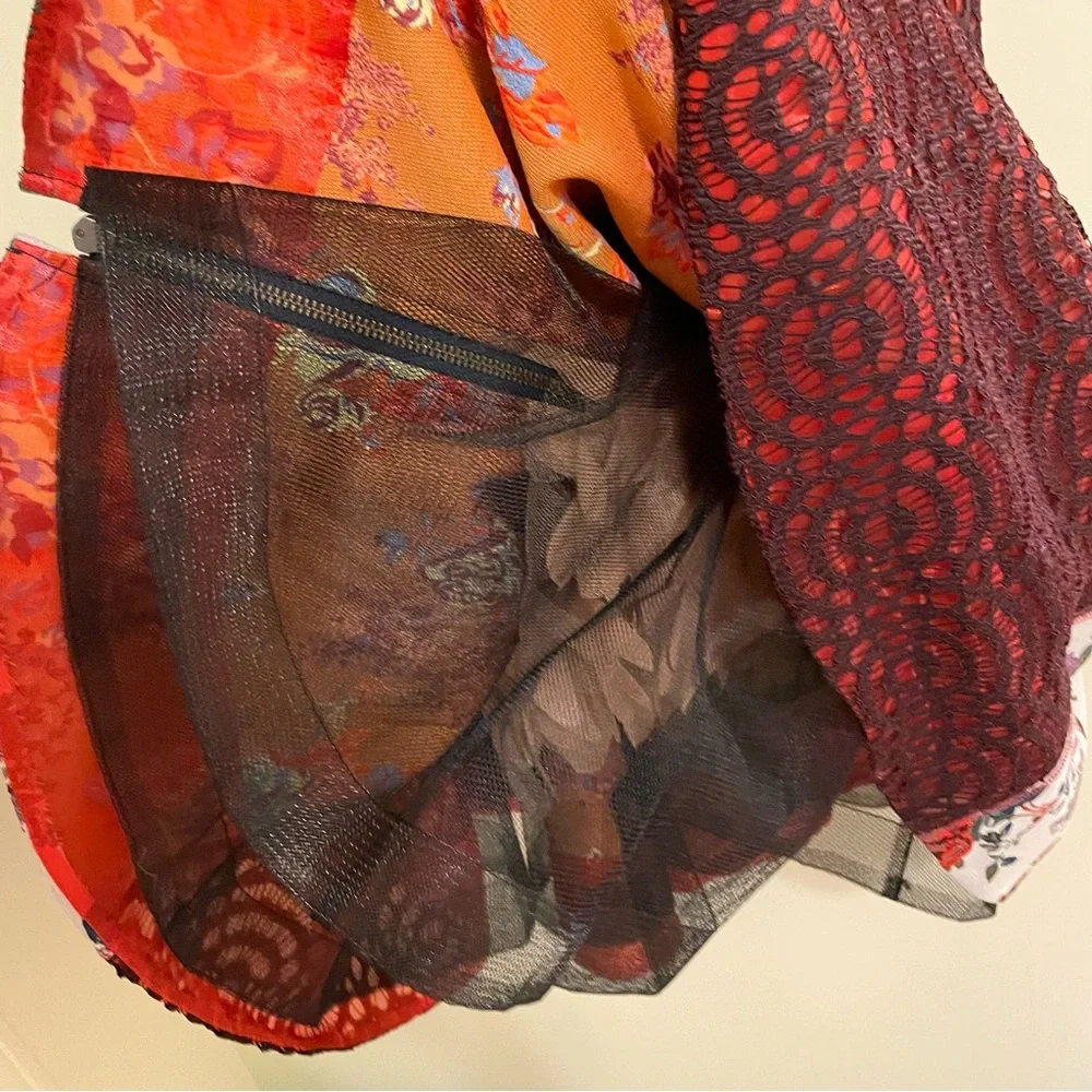 Byron Lars Winter Rose Dress Red Motif - Picture 11 of 16